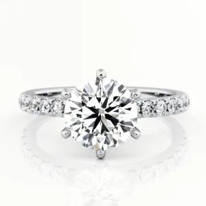 Scarlett - Round Diamond Engagement Ring 6 Claw