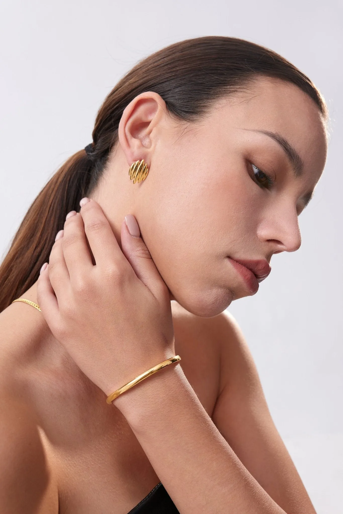 Simple Stacker Cuff Bangle Bracelet