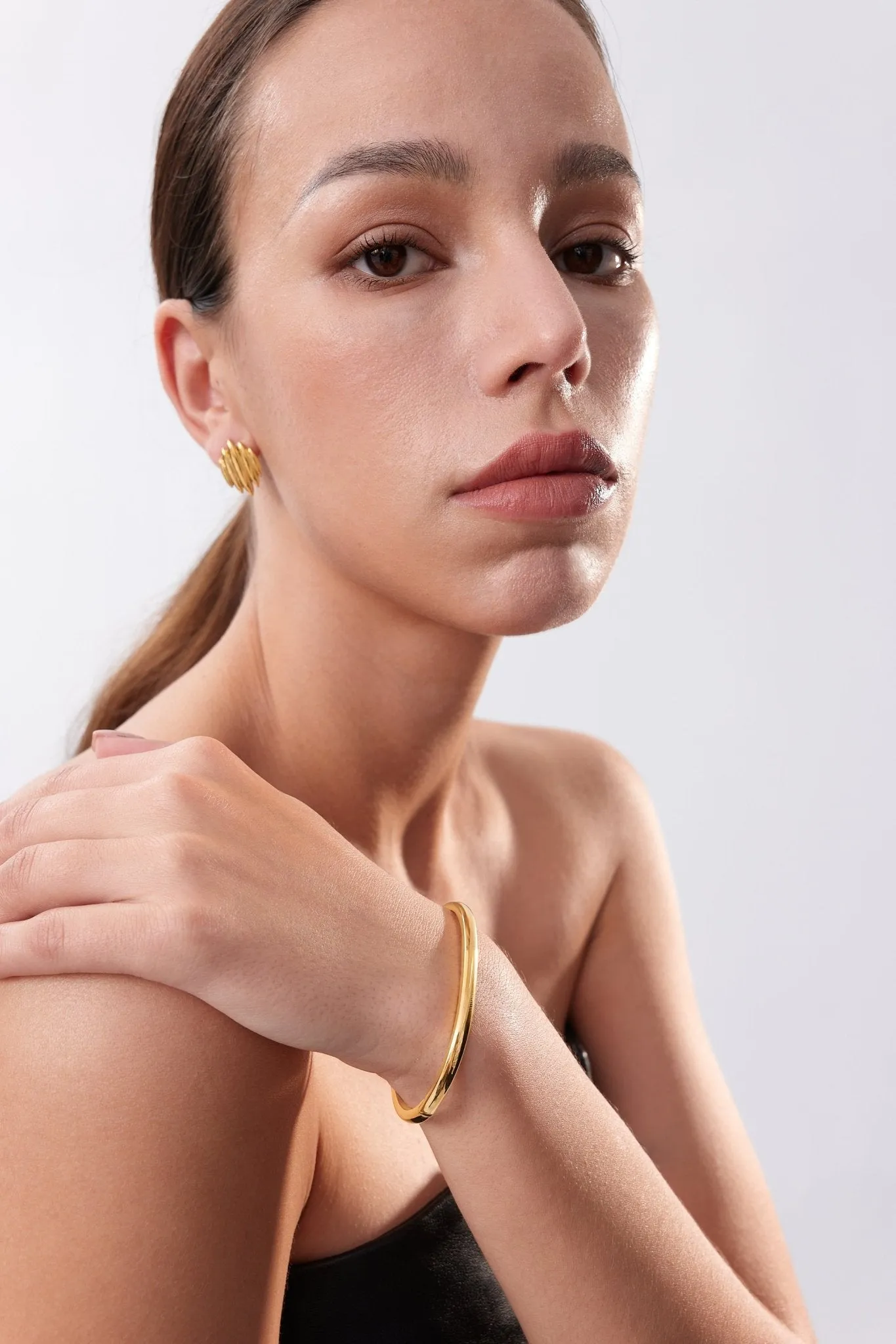 Simple Stacker Cuff Bangle Bracelet