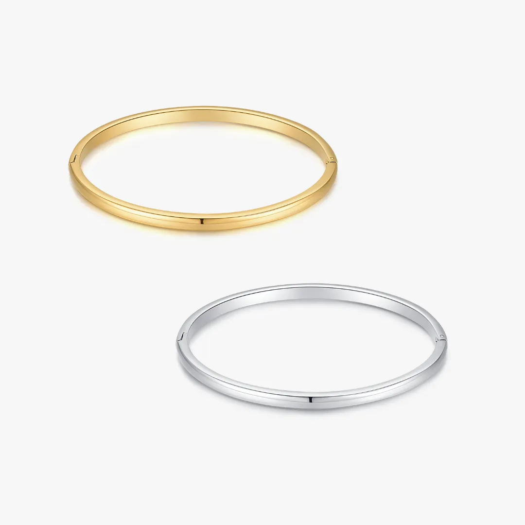 Simple Stacker Cuff Bangle Bracelet