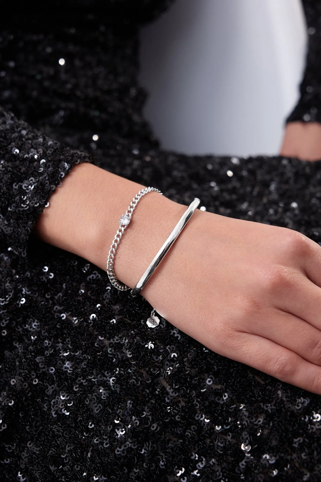 Simple Stacker Cuff Bangle Bracelet