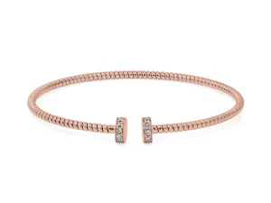 Skinny Tubogas Nail Head Bracelet in 18K Rose Gold, by Beladora