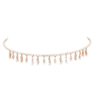Suzanne Kalan 'Cascade Fireworks' Diamond Choker in 18K Rose Gold