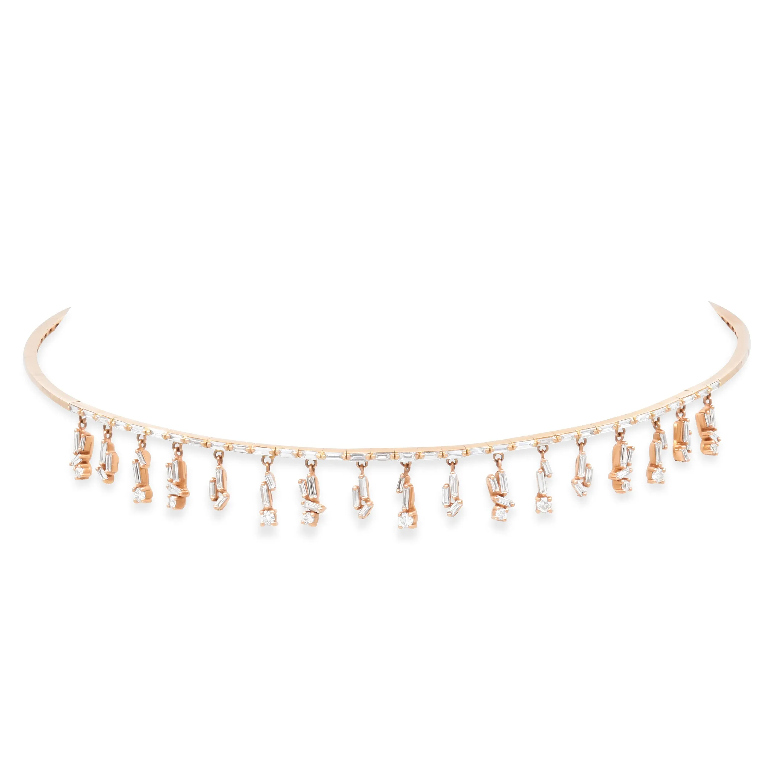 Suzanne Kalan 'Cascade Fireworks' Diamond Choker in 18K Rose Gold