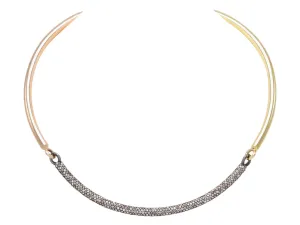 'Tri-Bar Choker' Necklace in 18K Rose, Yellow Gold and Blackened Silver, by Spinelli Kilcollin