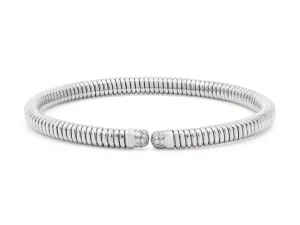 Tubogas Diamond Bracelet in 18K White Gold, Small, by Beladora