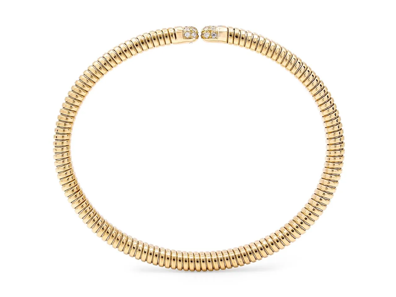 Tubogas Diamond Bracelet in 18K Yellow Gold, Small, by Beladora