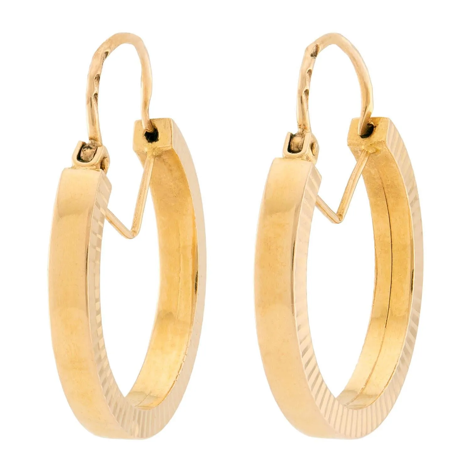 Victorian French 18k Hoop Earrings