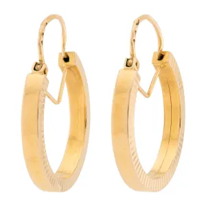 Victorian French 18k Hoop Earrings