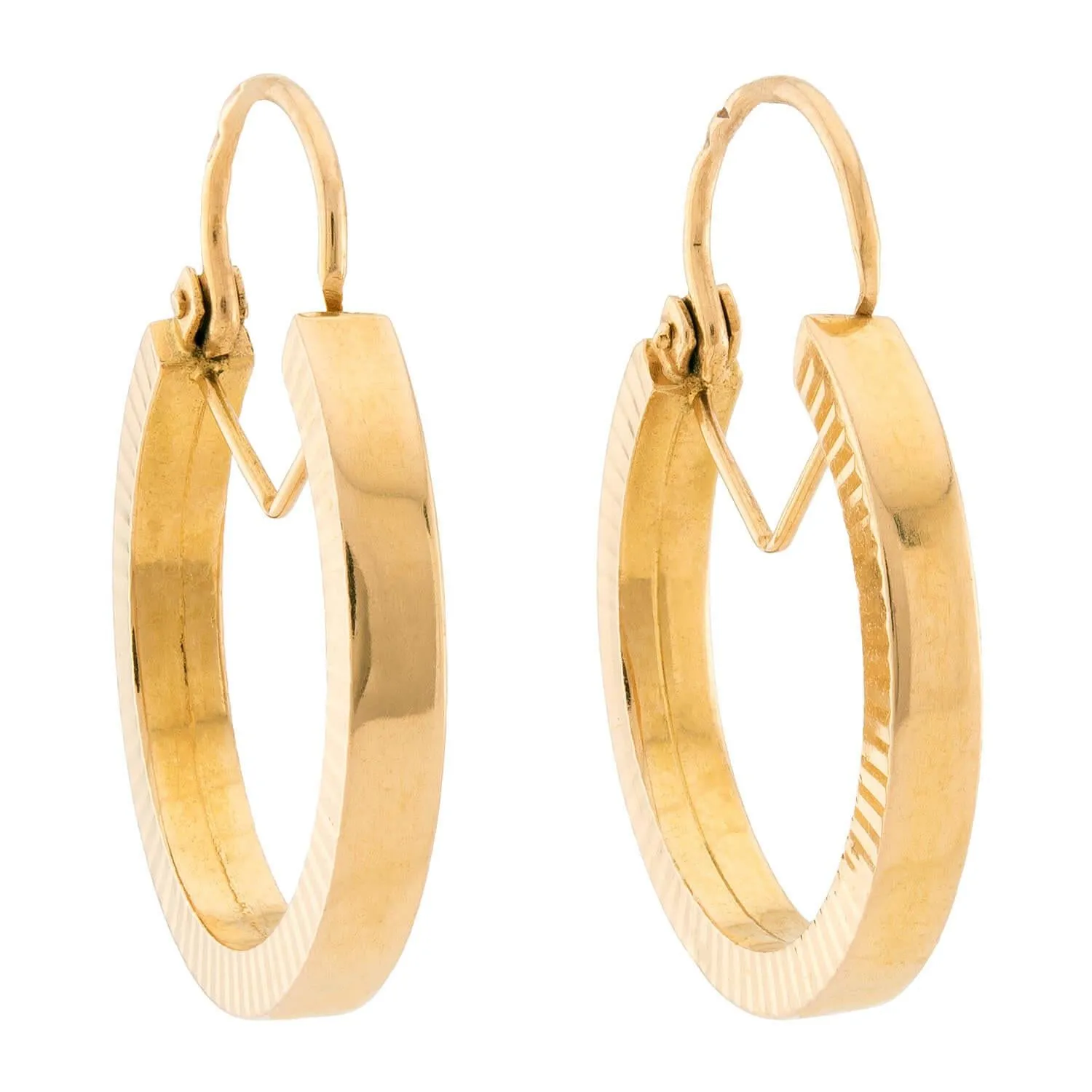 Victorian French 18k Hoop Earrings