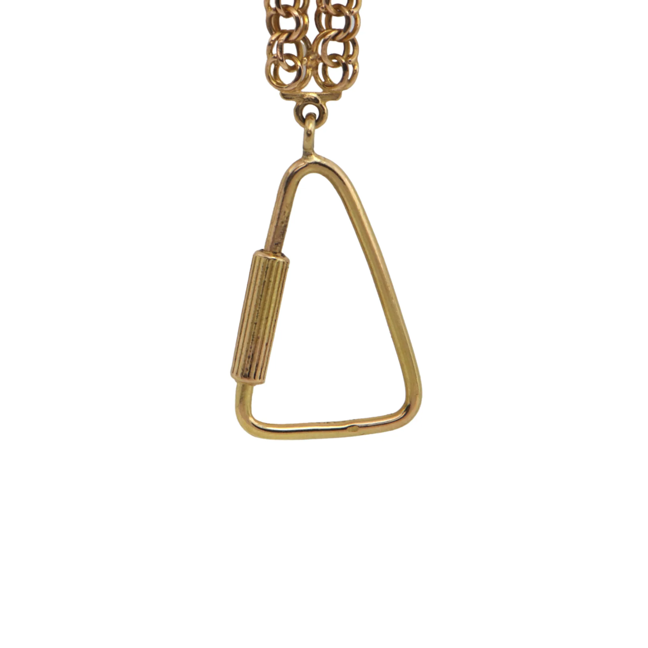 Vintage 22k Gold Coin and 18K Gold Carabiner Charm Holder