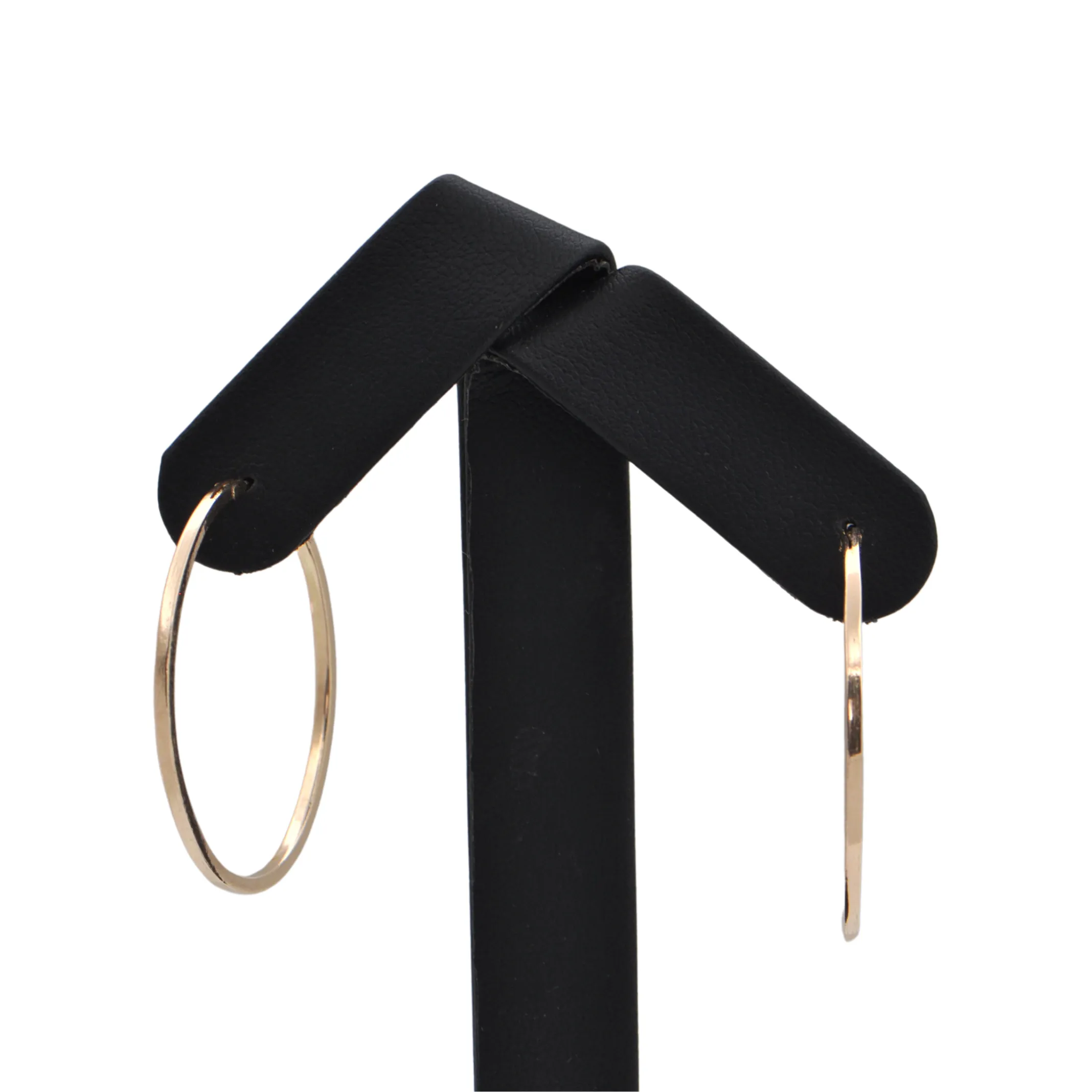 Vintage Hollow 14K Rose Gold Round Hoop Earrings
