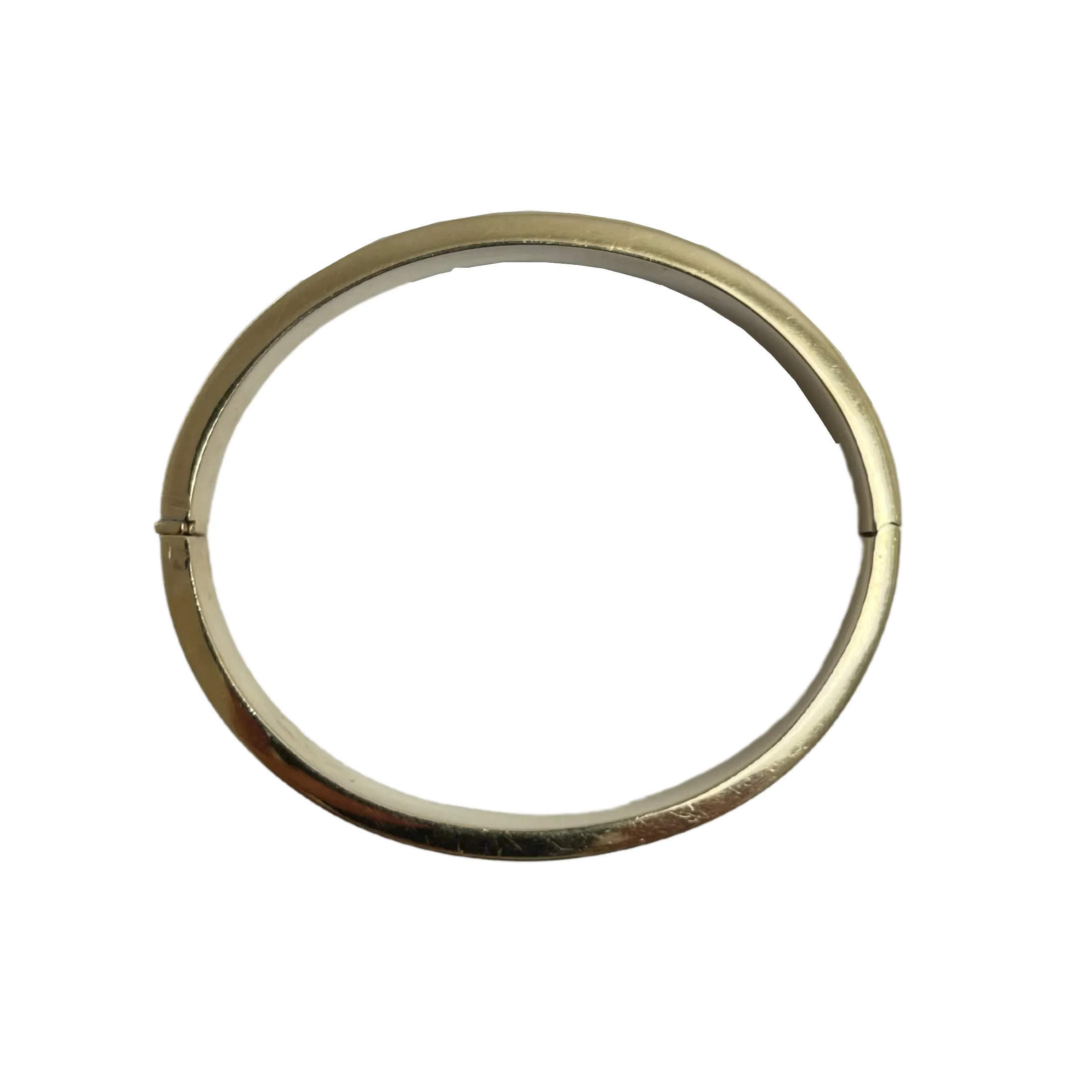 Vintage Italian 14K Gold Hinged Bangle Bracelet