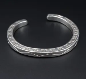 Vintage San Felipe Sterling Silver Cuff Bracelet 7" Raymond Twinhorse BS2894